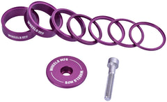 Kit de espaciadores de dirección StackRight Essential de Wheels Manufacturing - Morado