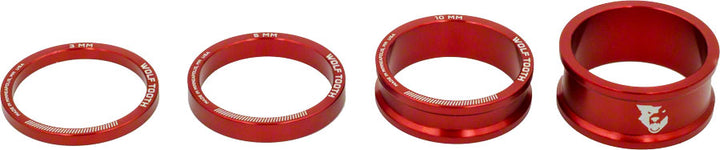 Kit de espaciador de dirección Wolf Tooth 3 510 15 mm rojo
