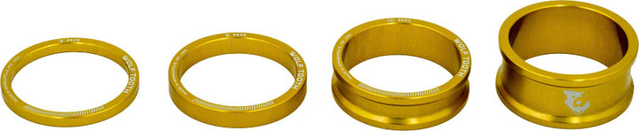 Kit de espaciadores para dirección Wolf Tooth de 3, 5, 10 y 15 mm, dorado