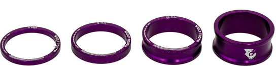 Kit de espaciadores para dirección Wolf Tooth (3, 5, 10 y 15 mm, morado)