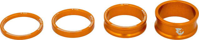 Kit de espaciadores para dirección Wolf Tooth (3, 5, 10 y 15 mm), color naranja