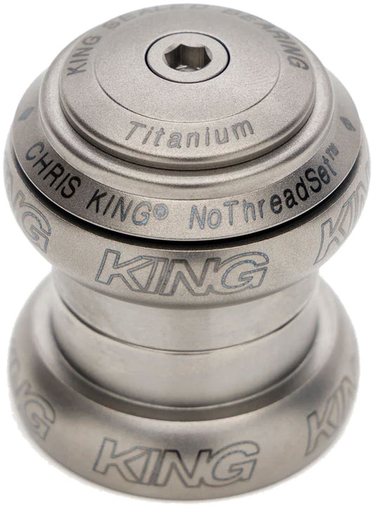 Juego de dirección de titanio Chris King NoThreadSet - EC34 superior de 1-1/8" / EC34 inferior de titanio
