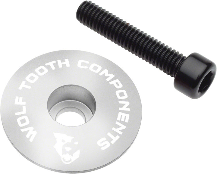 Tapa de potencia Wolf Tooth Ultralight - Plata bruta plana
