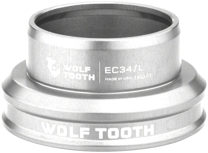 Juego de dirección premium Wolf Tooth - EC34/30 inferior en plata cruda