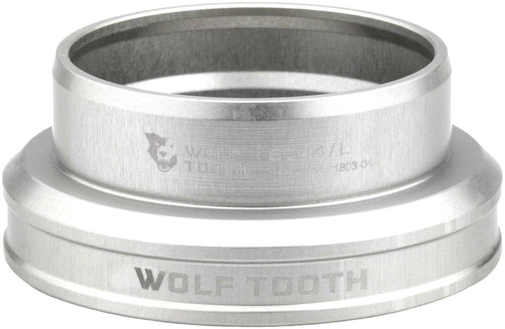 Juego de dirección premium Wolf Tooth - EC44/40 inferior, plata cruda