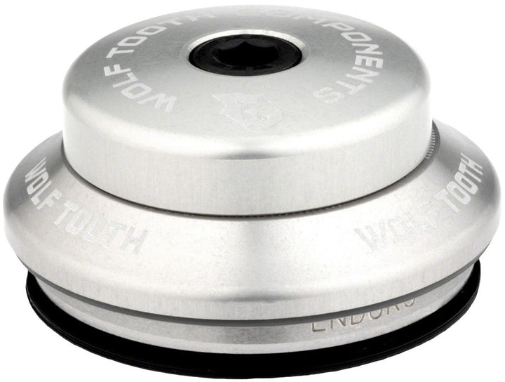 Dirección Wolf Tooth Performance - IS41/28.6, 7 mm de altura, color plata bruta