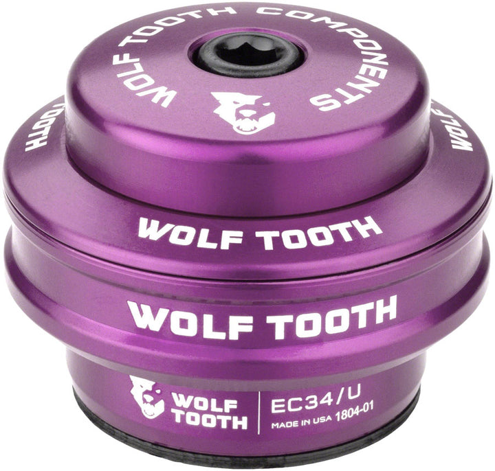 Dirección Wolf Tooth Premium - EC34/28.6, 16 mm de altura, color morado ultravioleta
