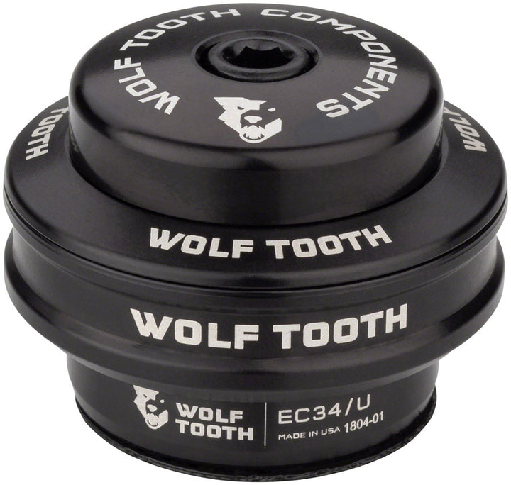 Juego de dirección Wolf Tooth Performance - EC34/28.6, 16 mm de altura, color negro