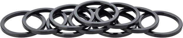 Problem Solvers Headset Stack Spacer - 28.6 3mm Aluminum Black Bag of 10