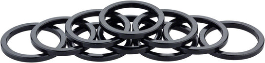 Problem Solvers Headset Stack Spacer - 25.4 3mm Aluminum Black Bag of 10