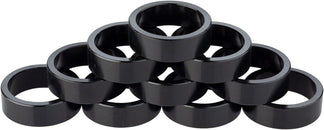 Problem Solvers Headset Stack Spacer - 25.4 10mm Aluminum Black Bag of 10