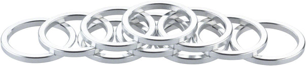 Problem Solvers Headset Stack Spacer - 25.4 3mm Aluminum Silver Bag of 10