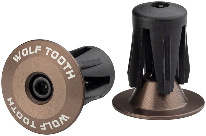 Tapones de manillar de aleación Wolf Tooth - Espresso