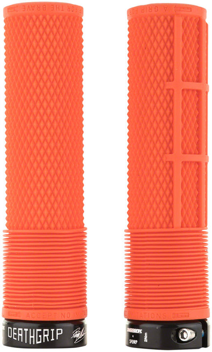 Puños DMR DeathGrip sin bridas - Bloqueo grueso naranja