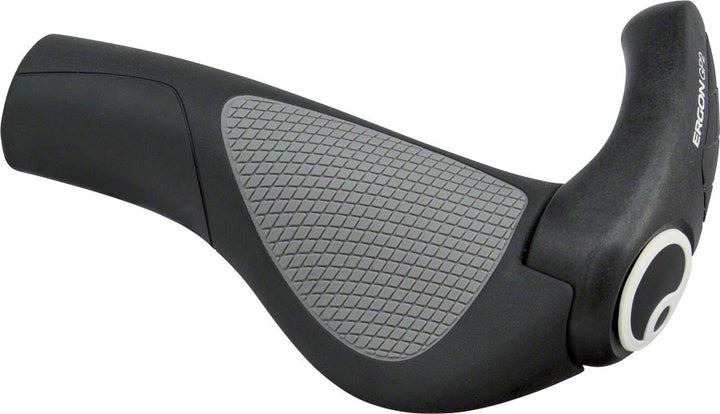 Puños Ergon GP2 - Negro/Gris con bloqueo, tamaño pequeño
