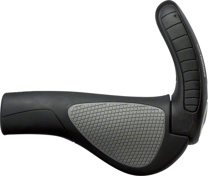Puños Ergon GP3 - Negro/Gris con bloqueo grande