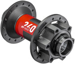 Buje delantero DT Swiss 240 - 20 x 110 mm DH Boost, 6 tornillos, negro/rojo, 32 agujeros