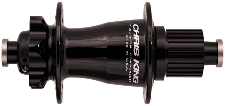 Buje trasero Chris King Boost - 12 x 148 mm, 6 tornillos, micro estrías, negro, 28 agujeros