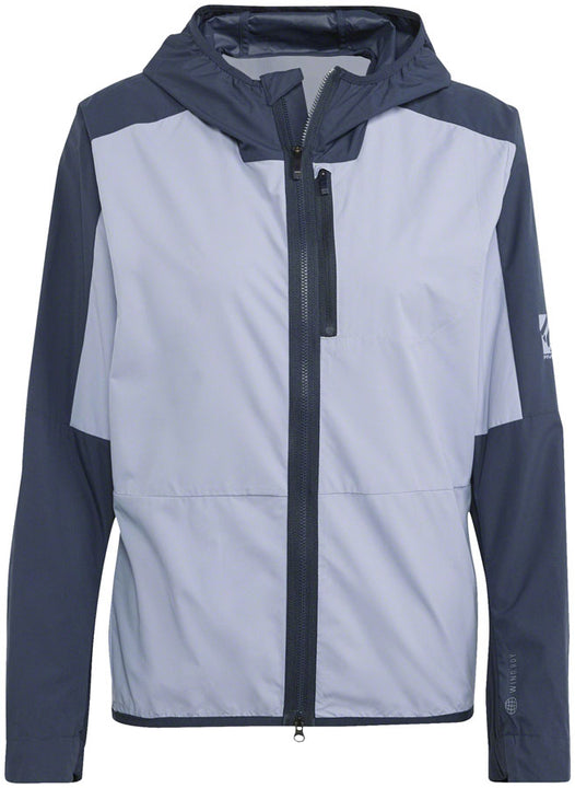 Chaqueta cortavientos Five Ten para mujer, color violeta plateado/tinta, talla mediana