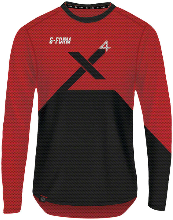 Maillot ciclista de manga larga G-Form Pro-X4 - Rojo/Negro (X-Large)