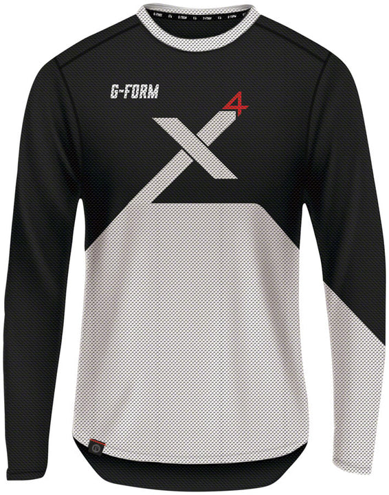 Maillot ciclista de manga larga G-Form Pro-X4 - Negro/Blanco (X-Large)