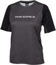 Camiseta RaceFace Indy de manga corta para mujer, color carbón, talla mediana