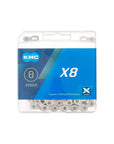 KMC X8 Chain - 8-Speed 116 Links Silver