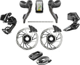 Grupo de carretera SRAM Force eTap AXS - 2x12 velocidades HRD, palancas de cambio/freno, pinzas FM, rotores, cadena, desviadores delanteros/traseros, Hammerhead Karoo E1