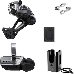 Kit de actualización inalámbrica Shimano XTR M9250 Di2: incluye desviador trasero M9250-SGS, palanca de cambios M9250-R, cargador de batería y enlace rápido