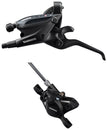 Maneta de cambio/freno Shimano ST-EF505 EZ Fire Plus, pinza de freno de disco BR-MT200 (izquierda/delantera, 3 cambios, 2 pistones, negro)