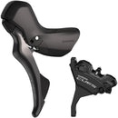 Maneta de cambio/freno Shimano CUES ST-U6030, pinza de freno de disco hidráulico BR-U6030 (izquierda/delantera, 2 pinzas de montaje plano, color negro)