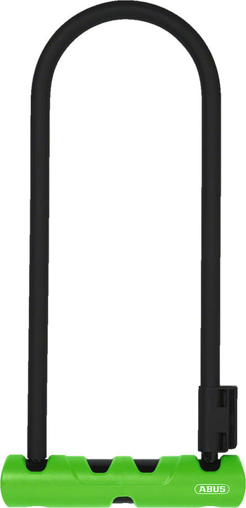 Candado en U Abus Ultra 410 - Soporte SH34 de 11 x 6" (negro/verde)