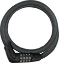 Candado de cable en espiral con combinación ABUS Tresorflex 6615 de 120 cm x 15 mm con soporte negro