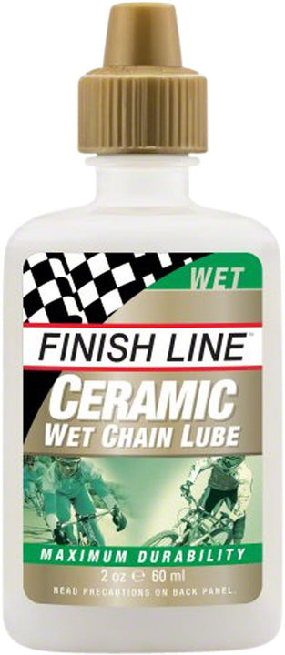 Lubricante húmedo para cadena de bicicleta Finish Line Ceramic - Goteo de 2 oz