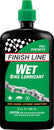 Lubricante para cadena de bicicleta Finish Line WET - Goteo de 8 oz