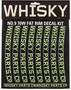 WHISKY 70w Rim Decal Kit for 2 Rims Lime Green