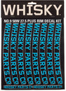 WHISKY 50w Rim Decal Kit for 2 Rims Cyan