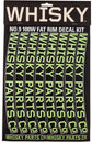WHISKY 100w Rim Decal Kit for 2 Rims Lime Green