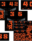 FOX Fork and Shock Decal Kit - Factory Orange
