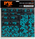 Kit de calcomanías para horquilla y amortiguador FOX - Turquesa