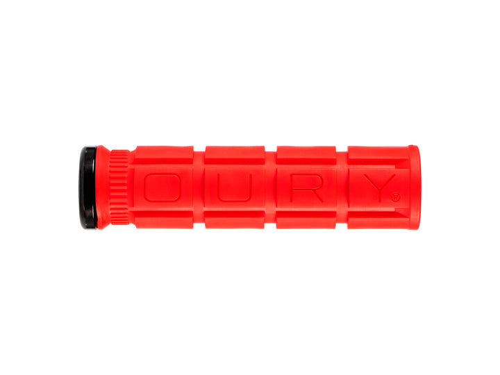 Puños Oury de un solo lado V2 con bloqueo - Rojo caramelo