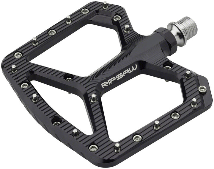 Pedales de aluminio Wolf Tooth Ripsaw - Plataforma de aluminio de 9/16" (negro)