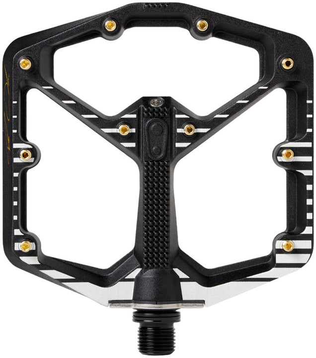 Pedales Crankbrothers Stamp 7 Fabio Wibmer Signature Edition - Plataforma de aluminio de 9/16" (negro, grande)