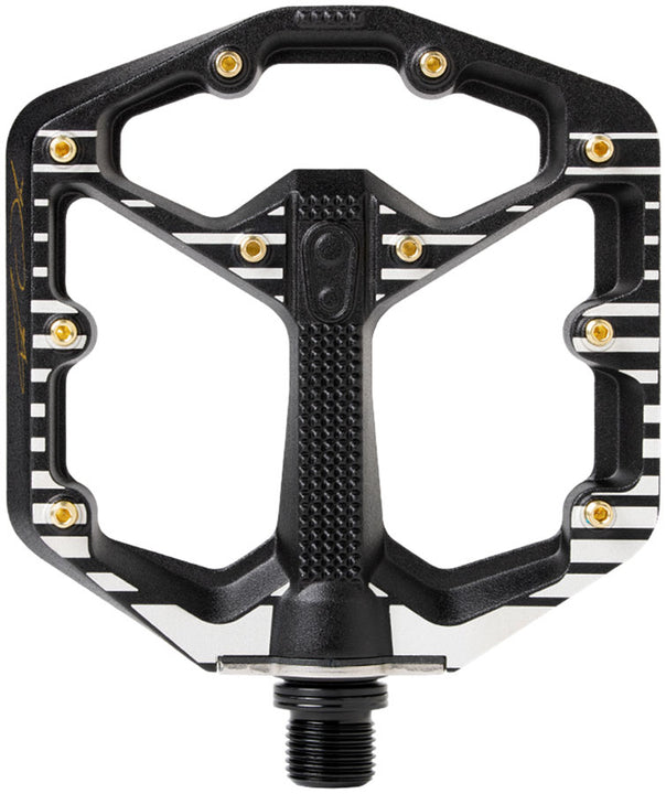 Pedales Crankbrothers Stamp 7 Fabio Wibmer Signature Edition - Plataforma de aluminio de 9/16" (negro, tamaño pequeño)
