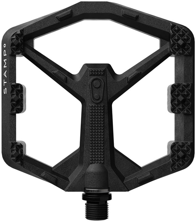 Pedales Crankbrothers Stamp 0 - Plataforma de aluminio de 9/16", color negro, tamaño grande