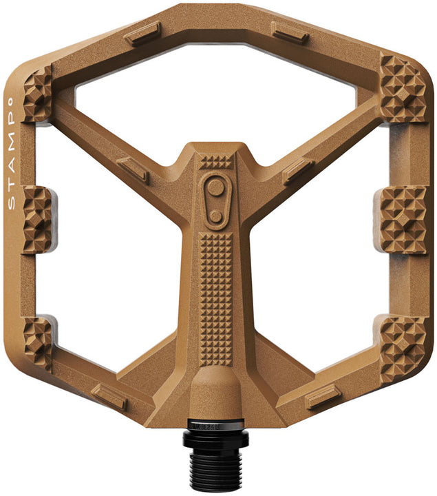 Pedales Crankbrothers Stamp 0 - Plataforma de aluminio de 9/16" marrón grande