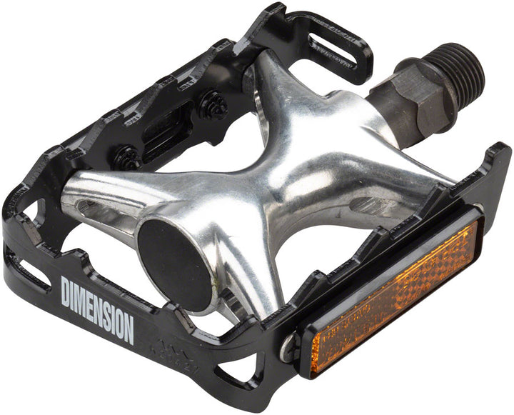 Pedales Dimension Mountain Compe - Plataforma de aluminio de 9/16" Negro/Plateado