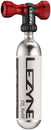 Inflador Lezyne Control Drive C0-2 Slip-fit ​​Shcrader/Presta incluye cartucho de 16 g Funda de neopreno roja
