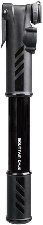 Minibomba Topeak Mountain DA G de 60 psi con manómetro, color negro