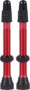 WTB Aluminum TCS Tubeless Valves: 46mm Red Pair